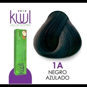 Kuul Color System 1A Blue Black - Permanent Hair Color Cream - 3.04 oz